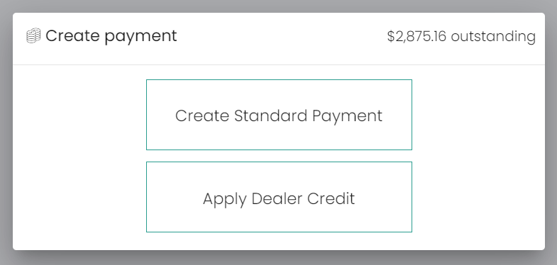 Choosing the type of payment