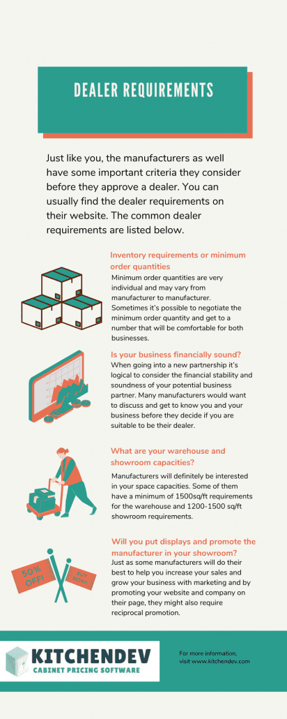 dealer requirements KitchenDEV