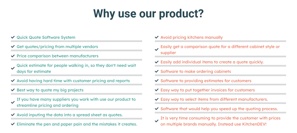 software to streamline cabinet ordering