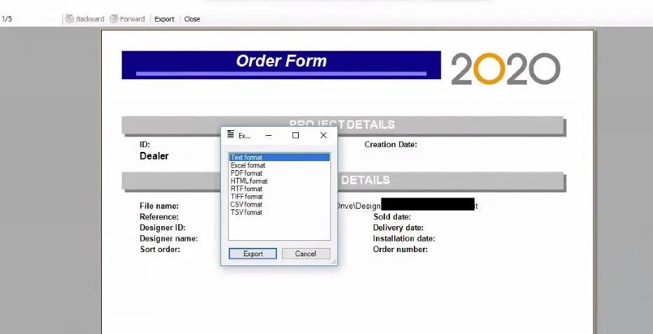 export 2020 design